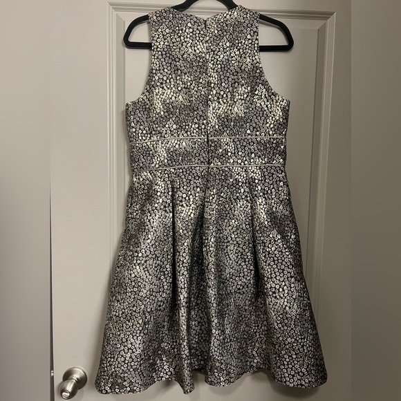 Guess Los Angeles Cocktail Mini Dress Black Gold Leopard Print Size 12 - Picture 4 of 10